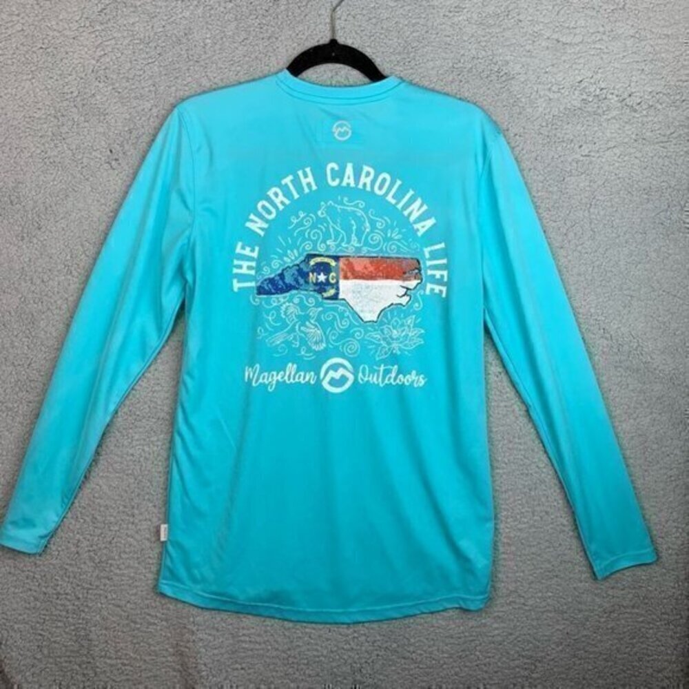 Magellan Fish Gear Boyfriend Fit Blue Long Sleeve The North Carolina Life S